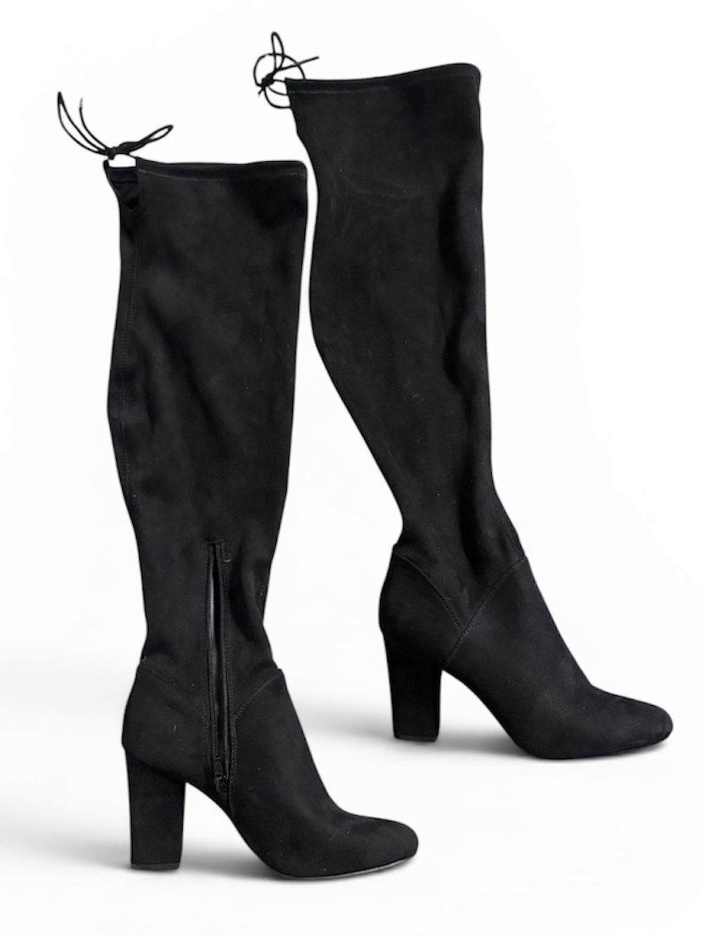 Call It Spring Black Over-the-Knee Suede-Look Boots, 8 - Picture 2 of 12